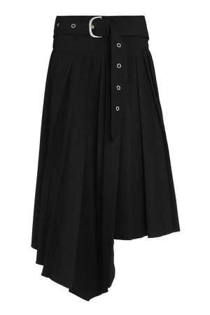 Pleated asymmetrical skirt-0